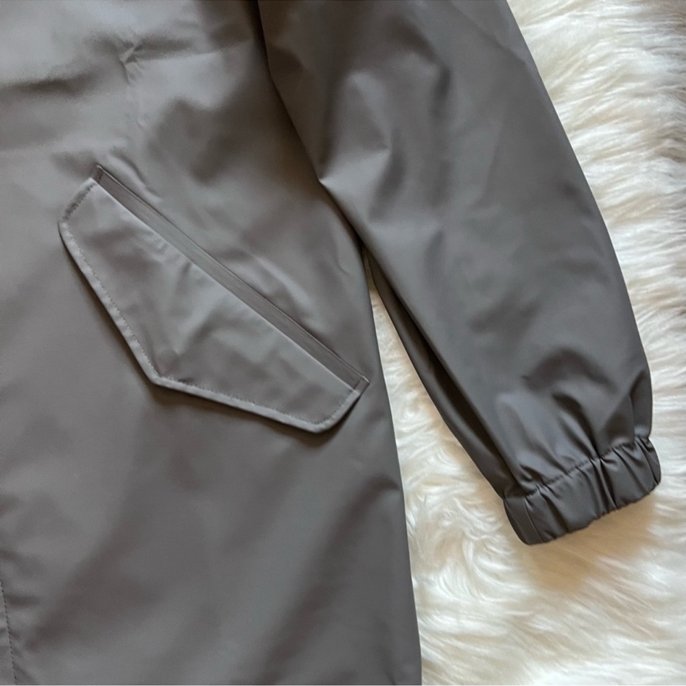 New! RAINS Fishtail Drawstring Hood Coated Parka - Picture 8 of 12